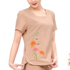 Set đồ bộ nữ kiểu quần dài tay ngắn Linen 383p 3355