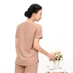 Set đồ bộ nữ kiểu quần dài tay ngắn Linen 383p 3355