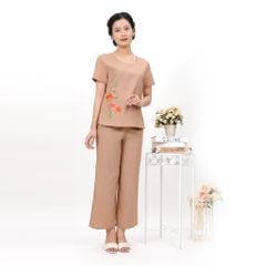 Set đồ bộ nữ kiểu quần dài tay ngắn Linen 383p 3355