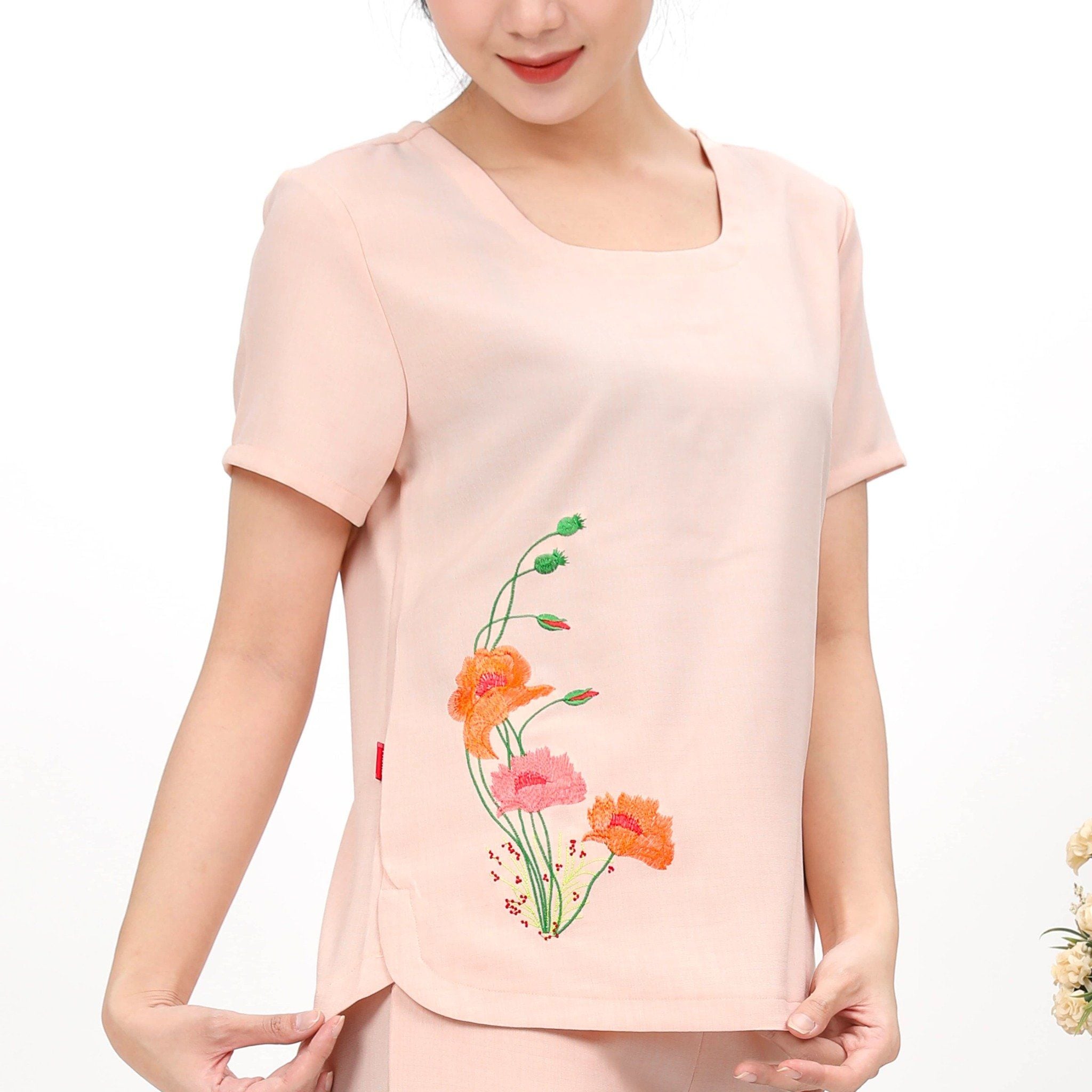 Set đồ bộ nữ kiểu quần dài tay ngắn Linen 383p 3355