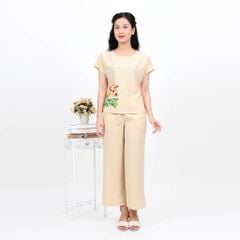 Set đồ bộ nữ kiểu quần dài tay Lỡ Linen 383p 3356