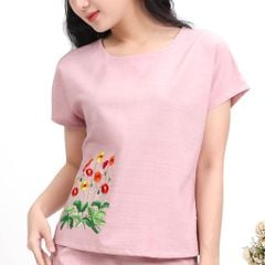 Set đồ bộ nữ kiểu quần dài tay Lỡ Linen 383p 3356
