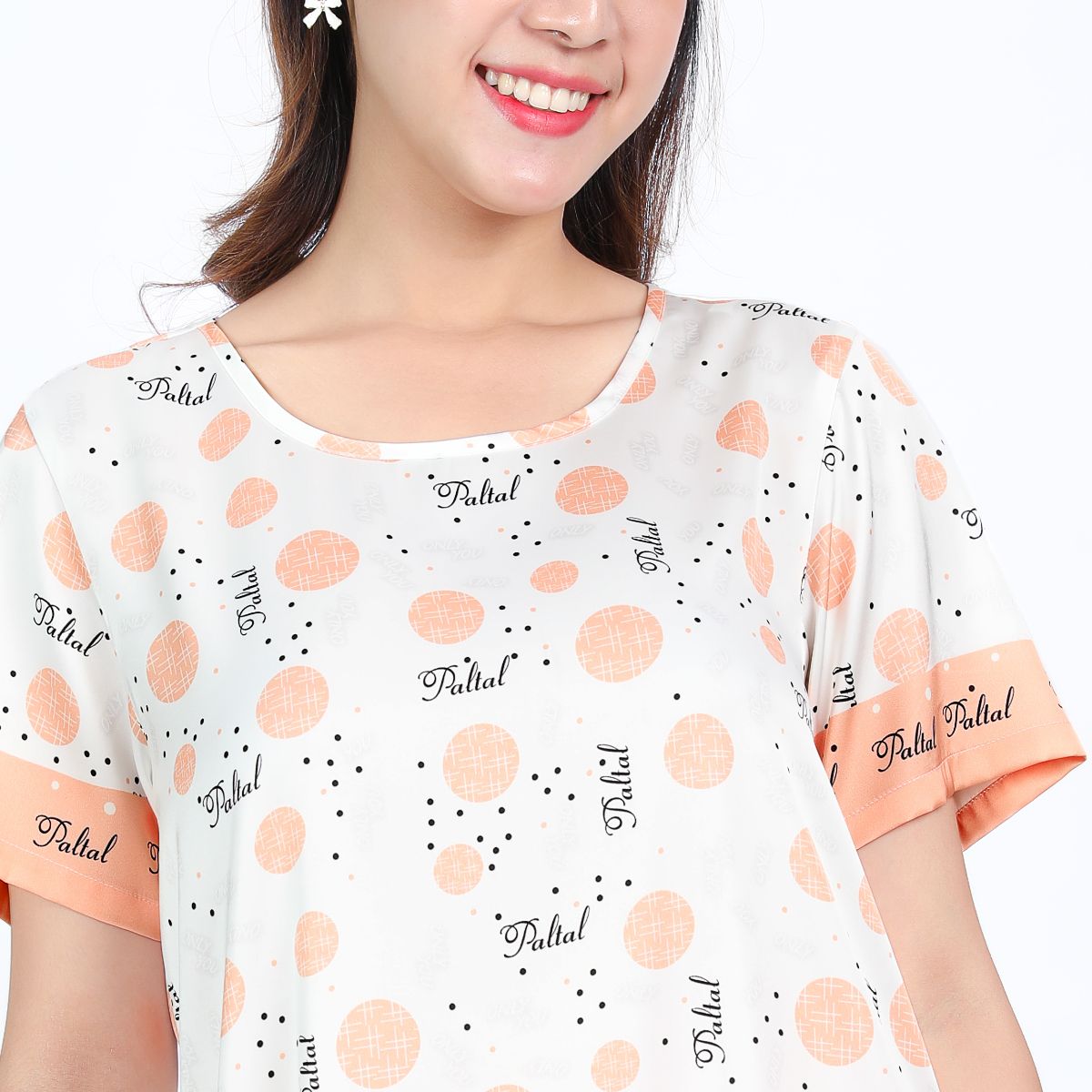 Áo ngủ, Váy ngủ tay ngắn chất lụa nhung 262p 2075