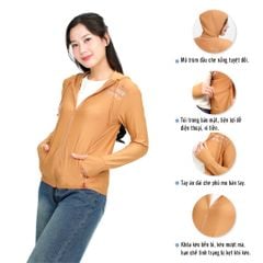 Áo khoác nữ chống nắng, chống UV chất poly cát 311p 1267
