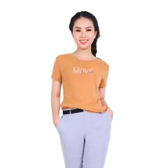 Áo thun nữ tay ngắn rib cvc 220p 0063