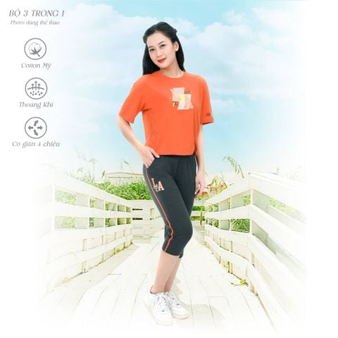 Set đồ bộ nữ kiểu quần lửng tay ngắn cotton cvc mát 194p 7003