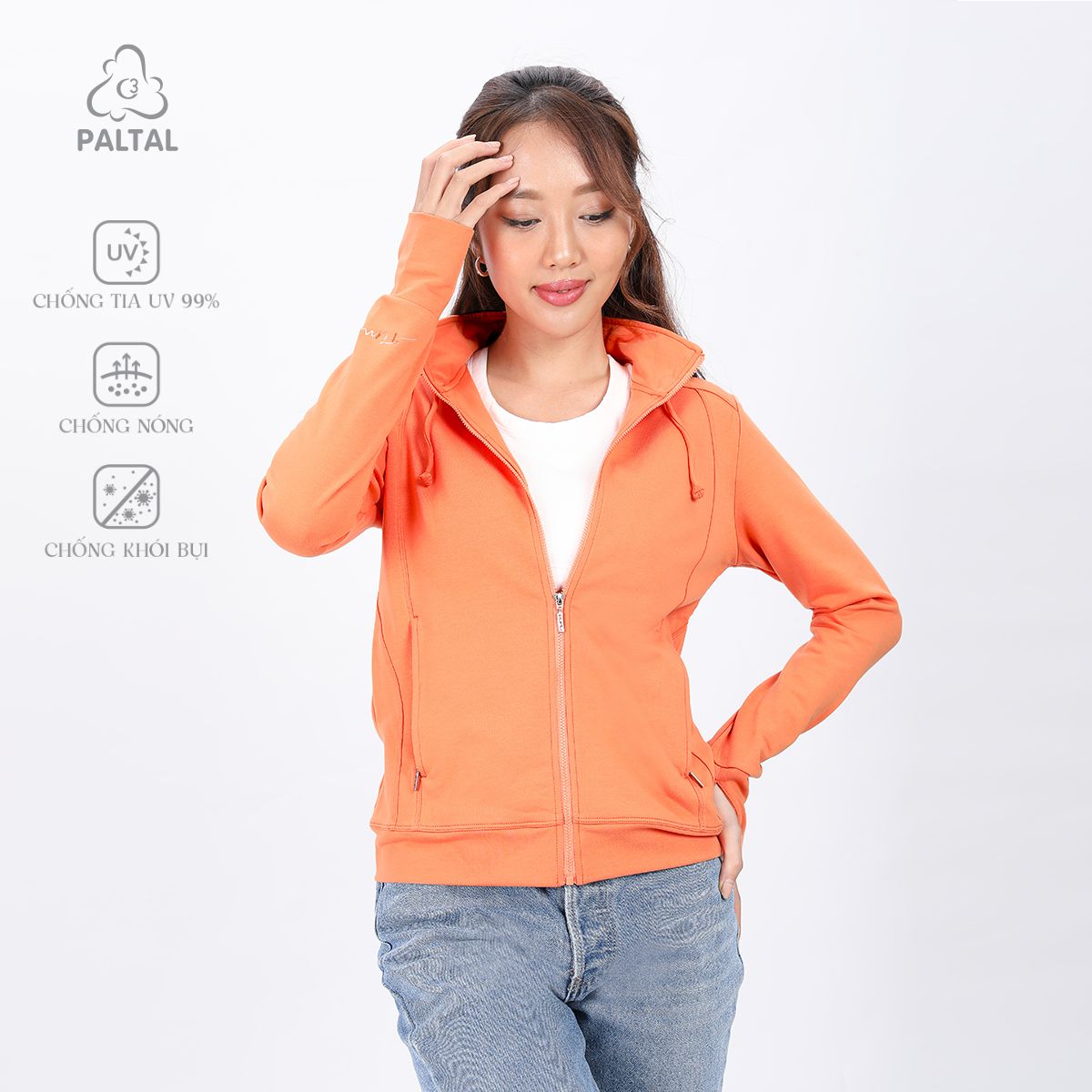 ..Áo khoác nữ chống nắng, chống UV chất vảy cá cotton cvc mát 401p 1232