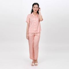 Set đồ bộ nữ kiểu quần dài tay ngắn pijama 263p 3383