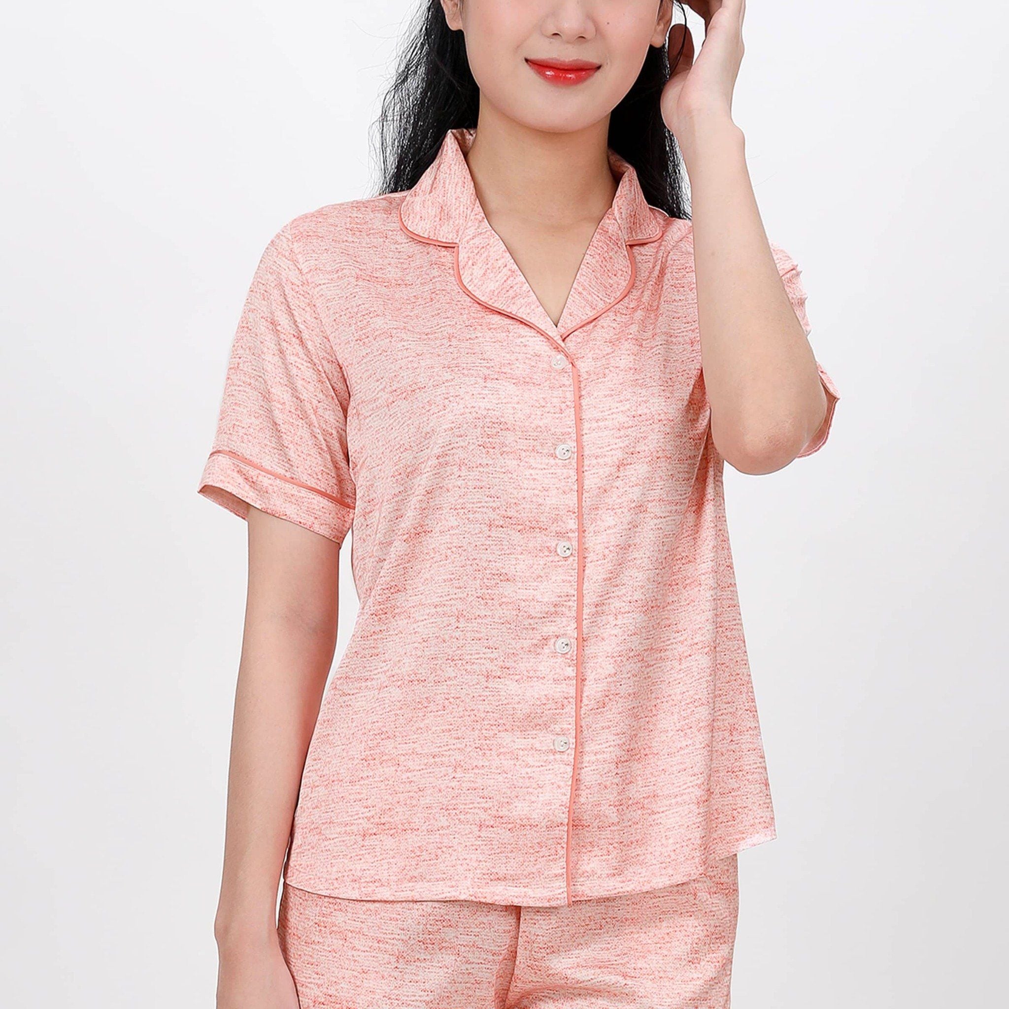 Set đồ bộ nữ kiểu quần dài tay ngắn pijama 263p 3383