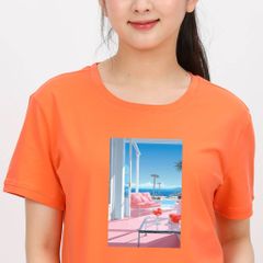 Áo thun nữ tay ngắn chất cotton siêu mát form basic 020p 1801