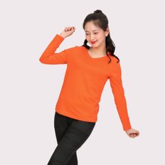 Áo thun nữ tay dài Cổ Tim chất cotton siêu mát 020p 0264