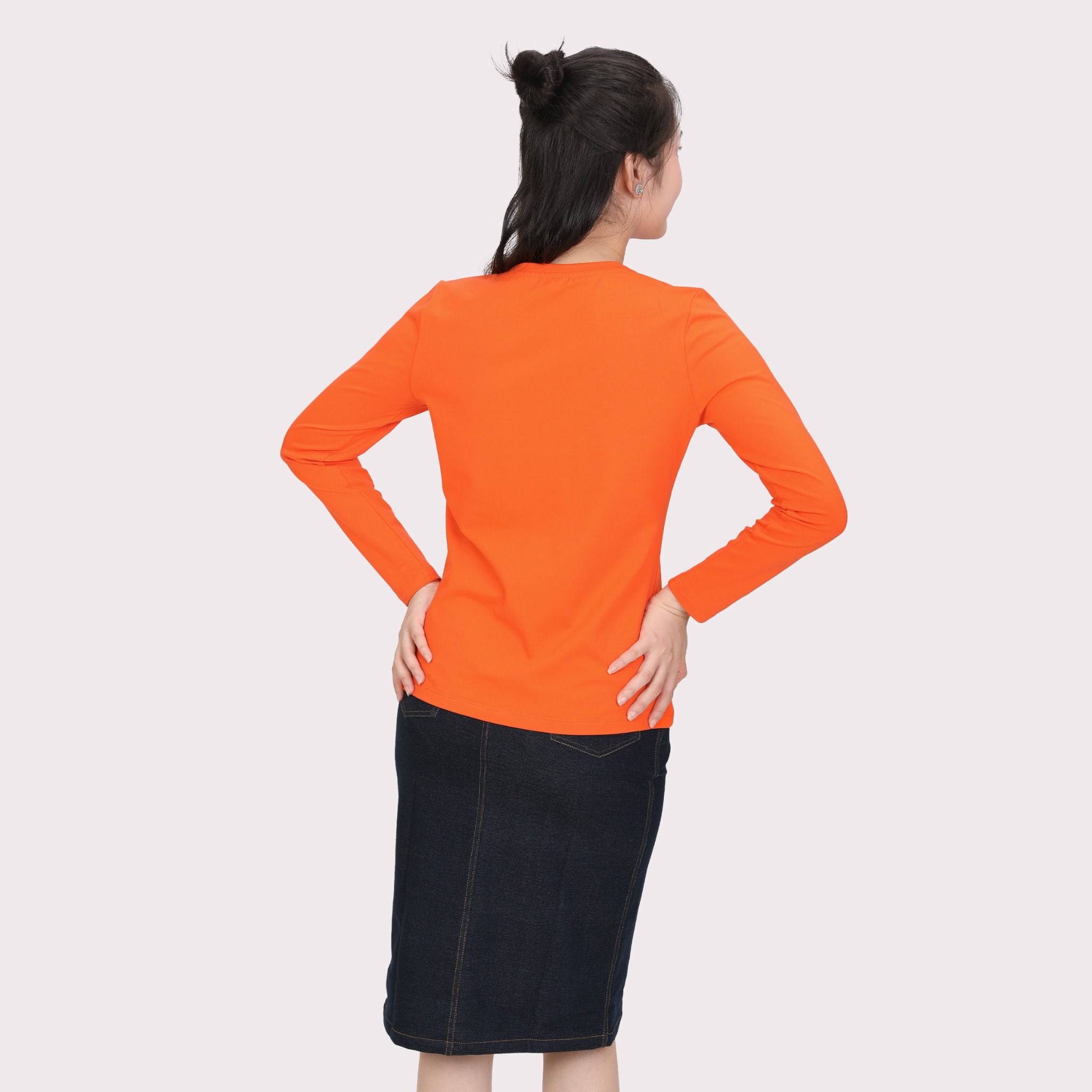 Áo thun nữ tay dài Cổ Tim chất cotton siêu mát 020p 0264