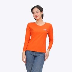 Áo thun nữ tay dài Cổ Tim chất cotton siêu mát 020p 0271