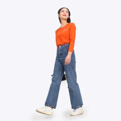 Áo thun nữ tay dài Cổ Tim chất cotton siêu mát 020p 0271