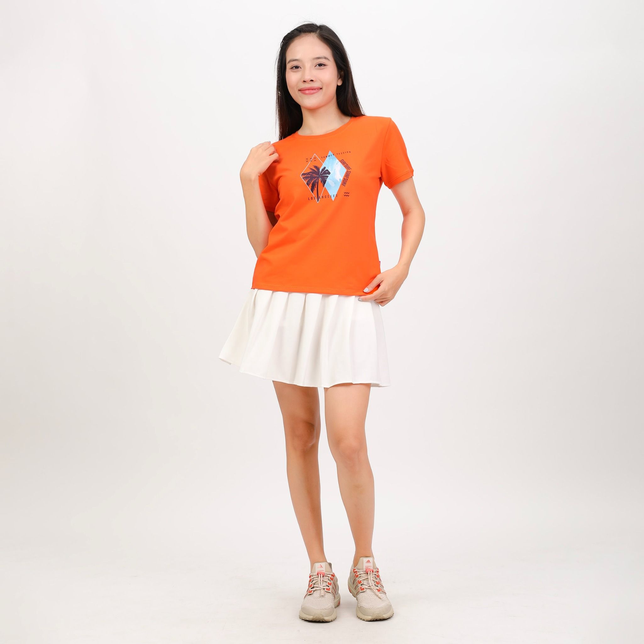 Áo thun nữ tay ngắn form cơ bản chất cotton siêu mát 020p 0308