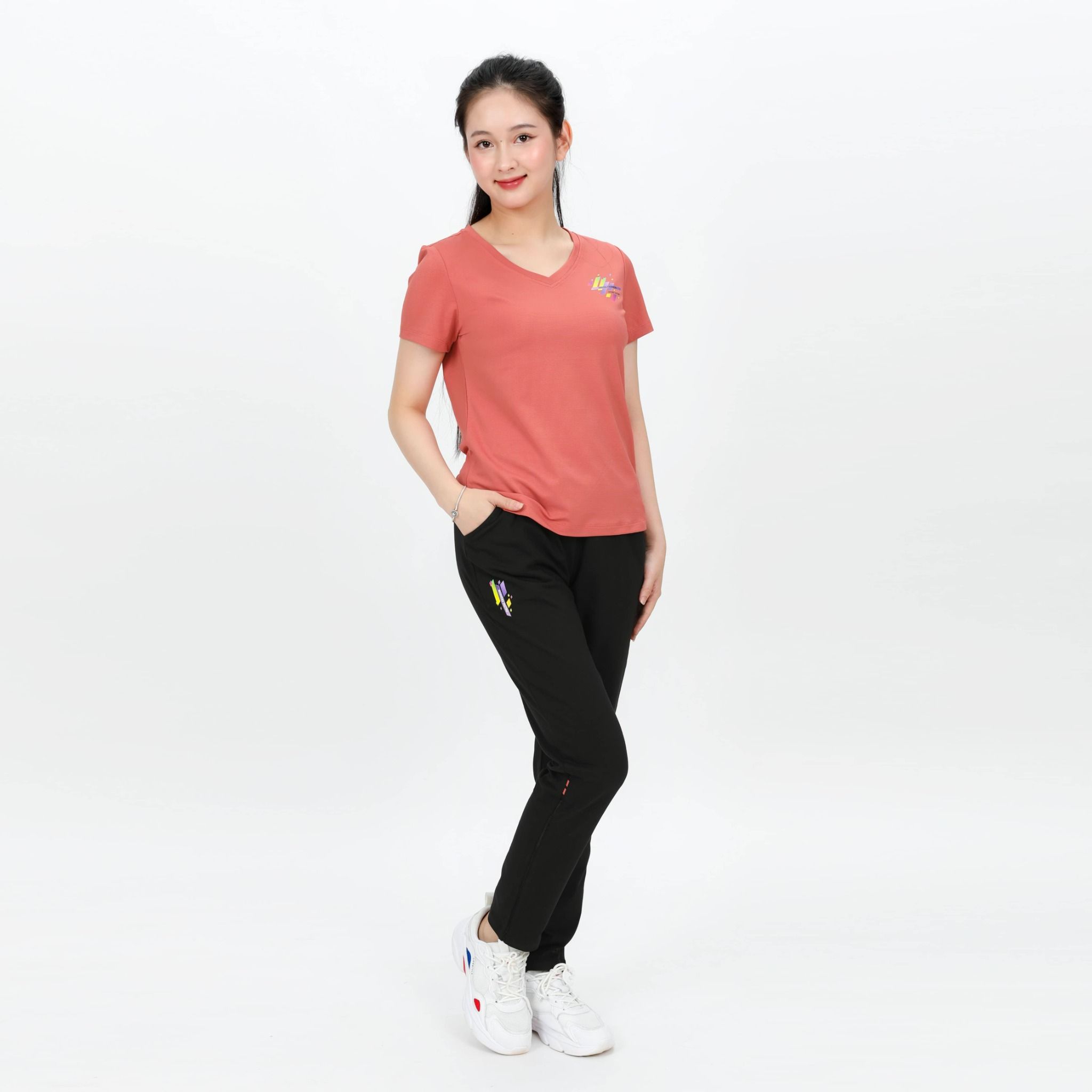 Set đồ bộ nữ kiểu quần dài tay ngắn chất poly cát 313p 3371