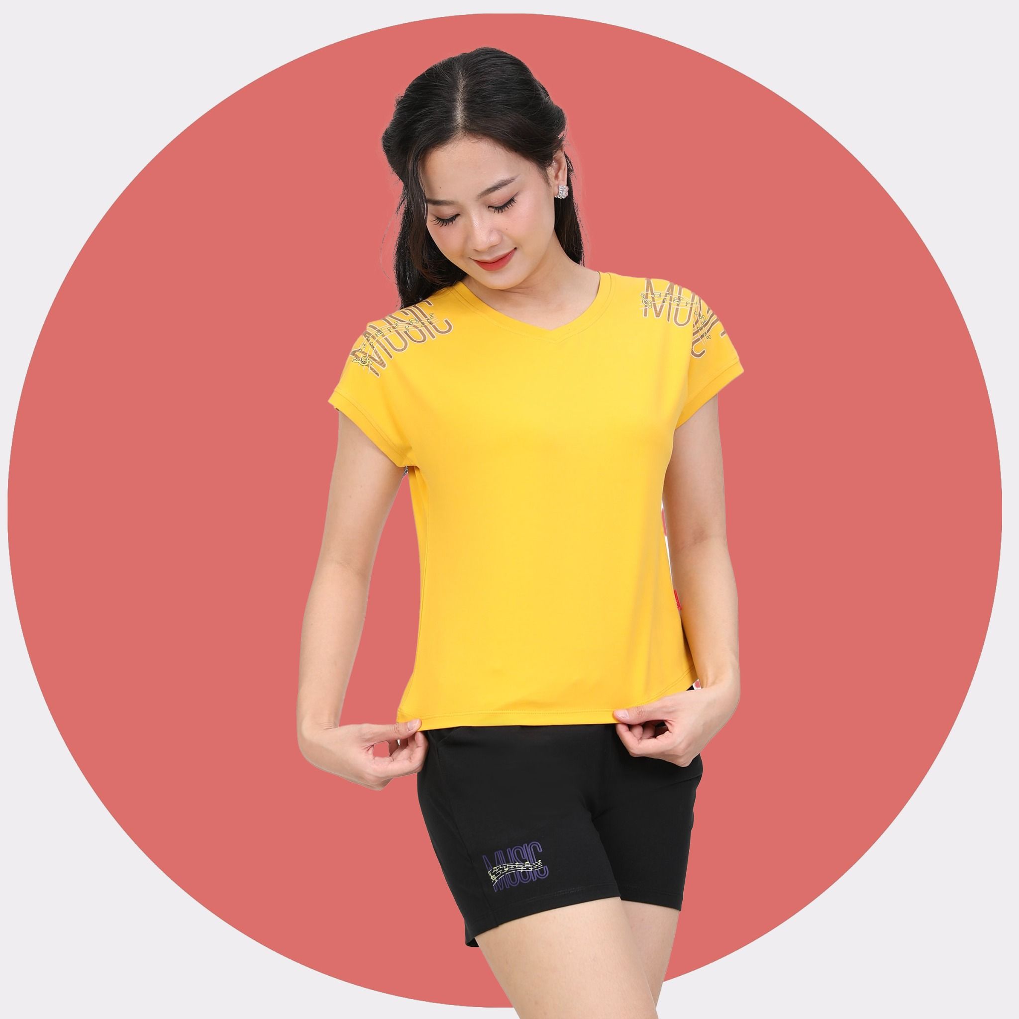 Set đồ bộ nữ kiểu quần đùi tay liền chất cotton siêu mát 025p 5204