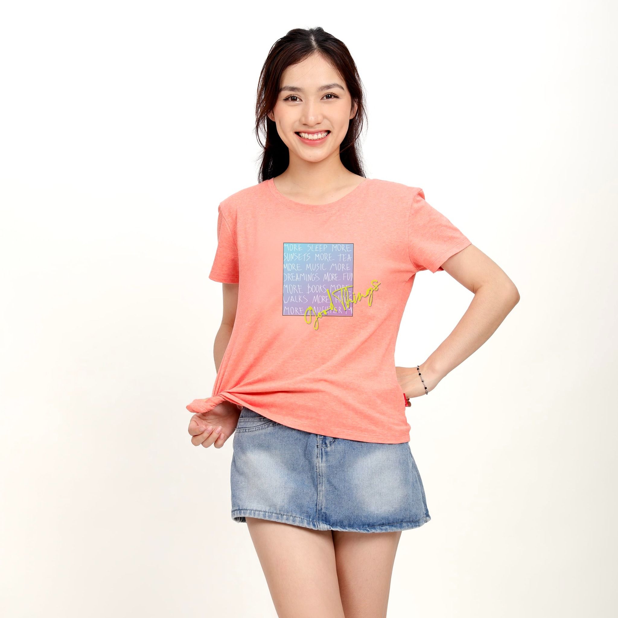 Áo thun nữ form suông chất cotton siêu mát 190p 0873
