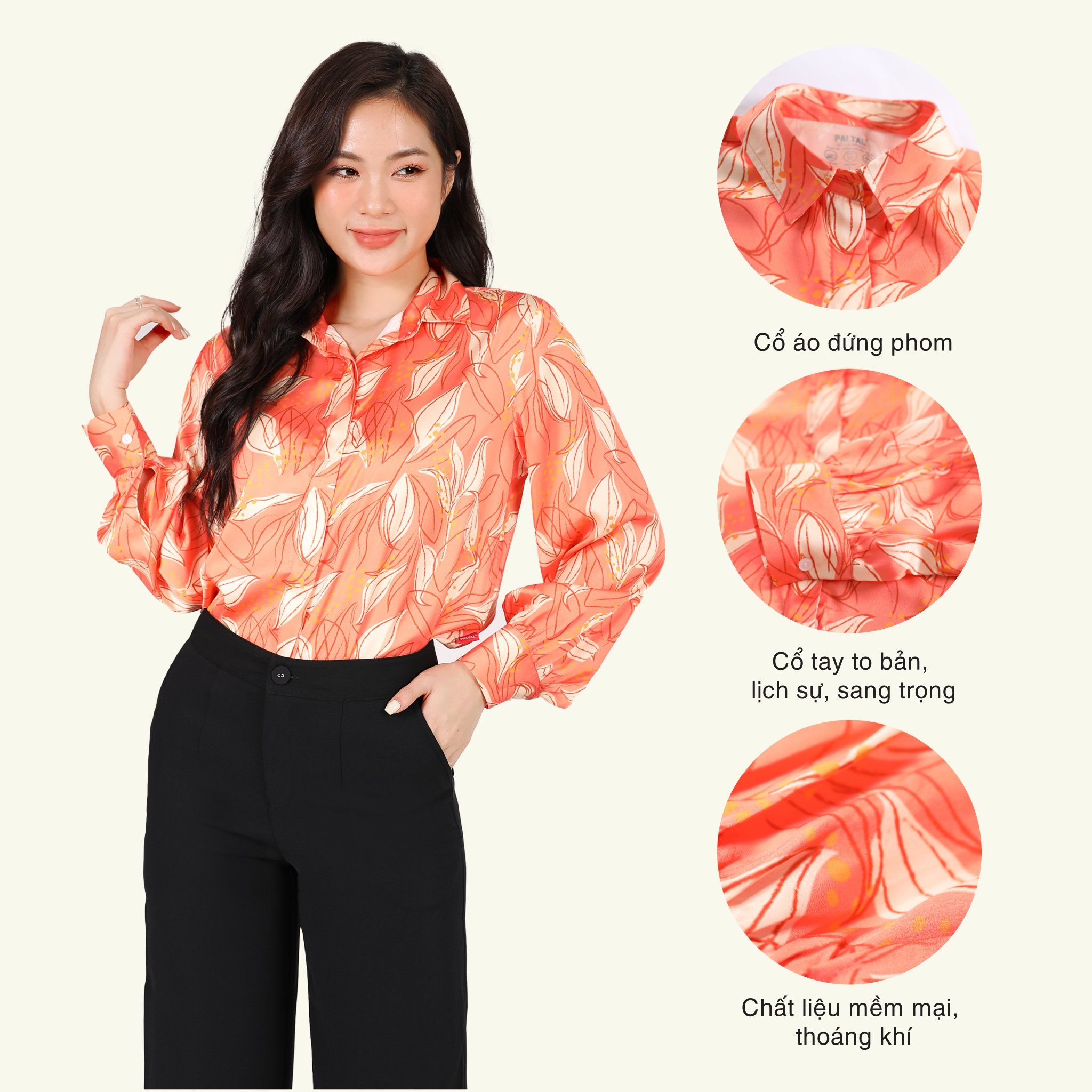 Áo Sơ Mi Tay Dài Thời Trang Chất Lụa Nhung 260p 0343