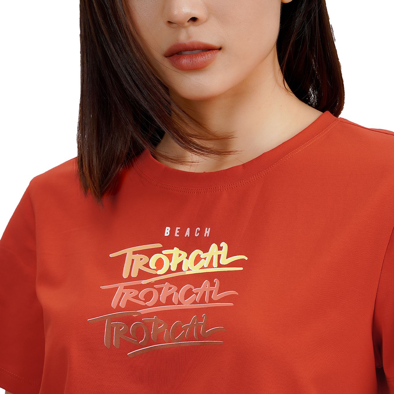 Áo thun nữ tay ngắn cotton cvc mát form rộng 190p 0204