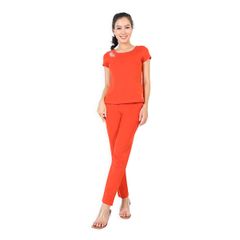 Đồ Bộ mặc nhà nữ quần dài tay ngắn cotton 023p 3170