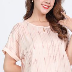 Set đồ bộ nữ kiểu quần dài tay ngắn chất lụa nhung 263p 3351
