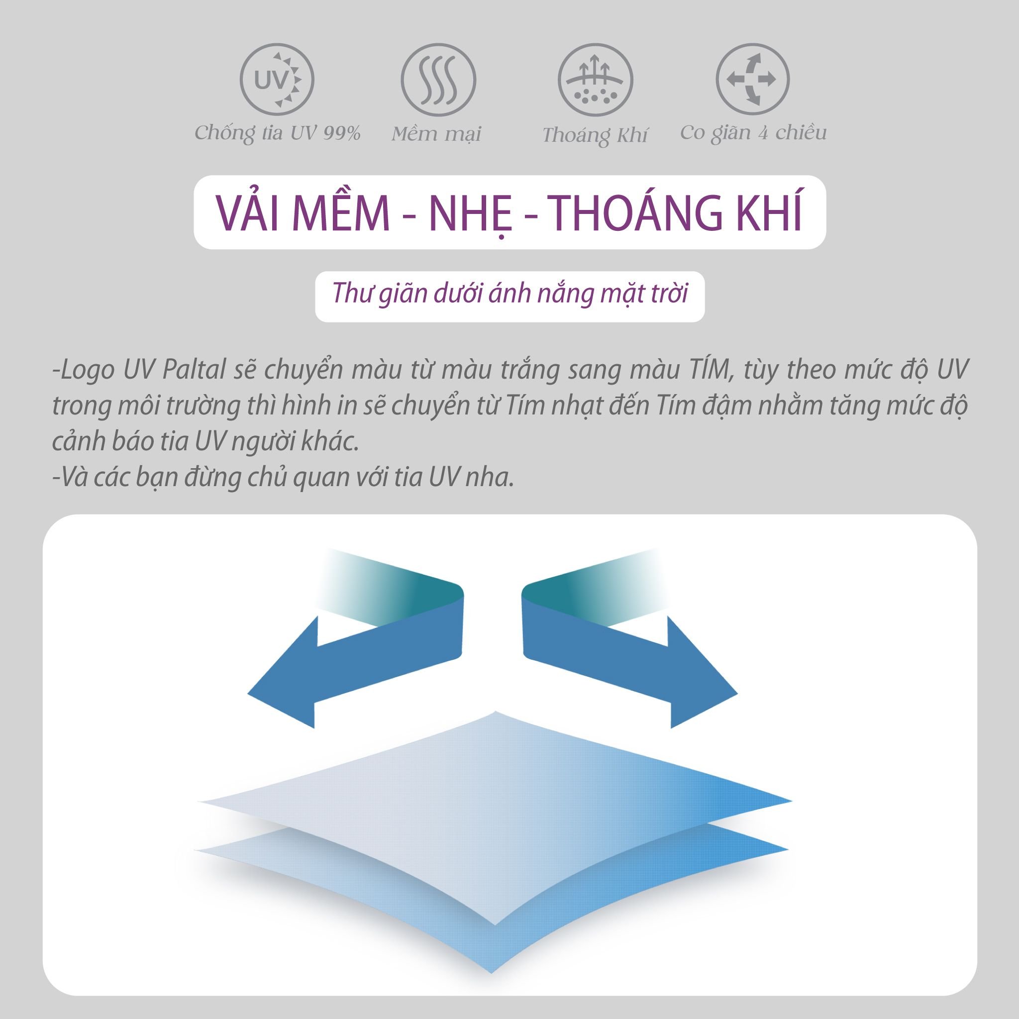 Áo khoác chống nắng cao cấp poly cát logo UV đổi màu 311p 1299