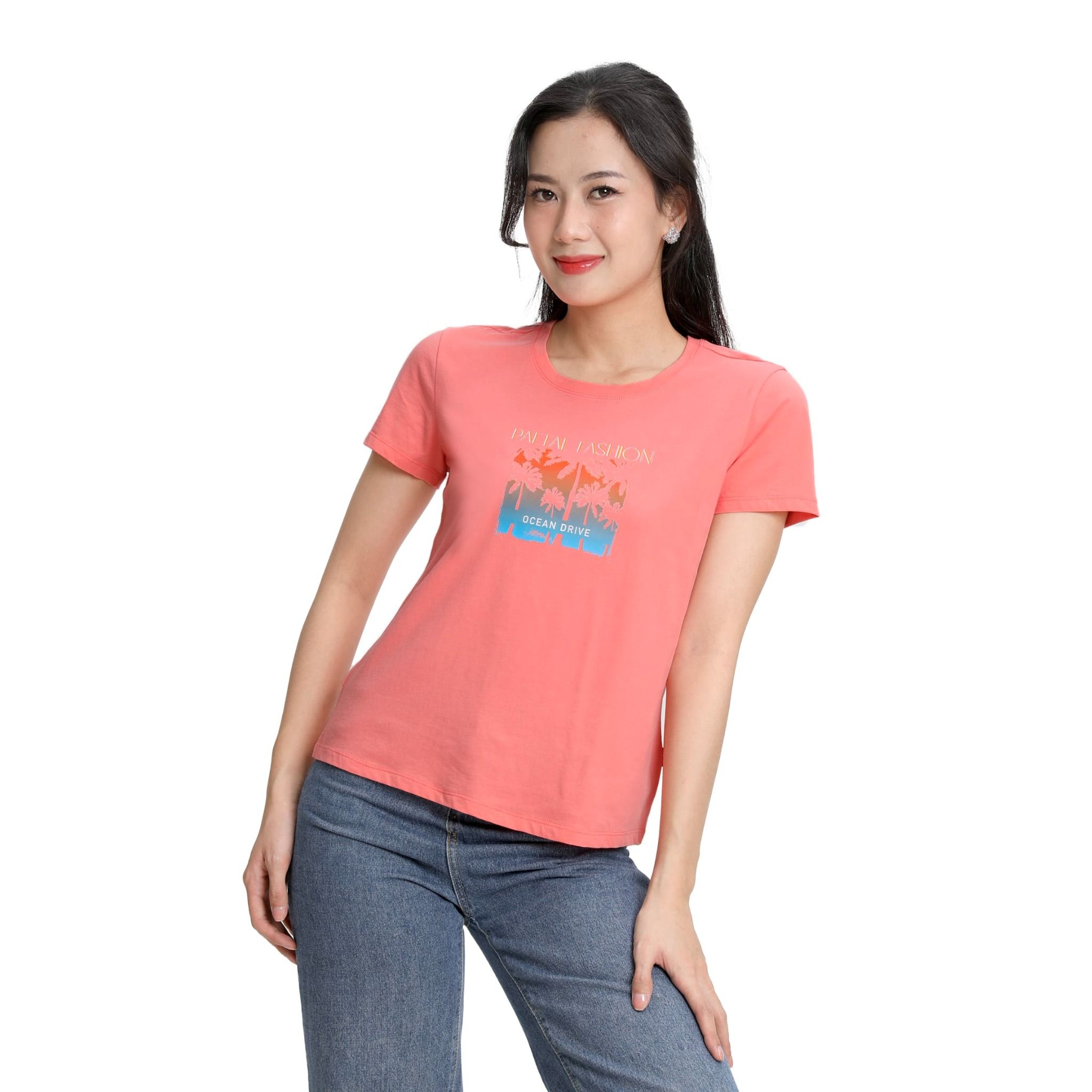Áo thun nữ tay ngắn chất cotton siêu mát form suông 020p 1021