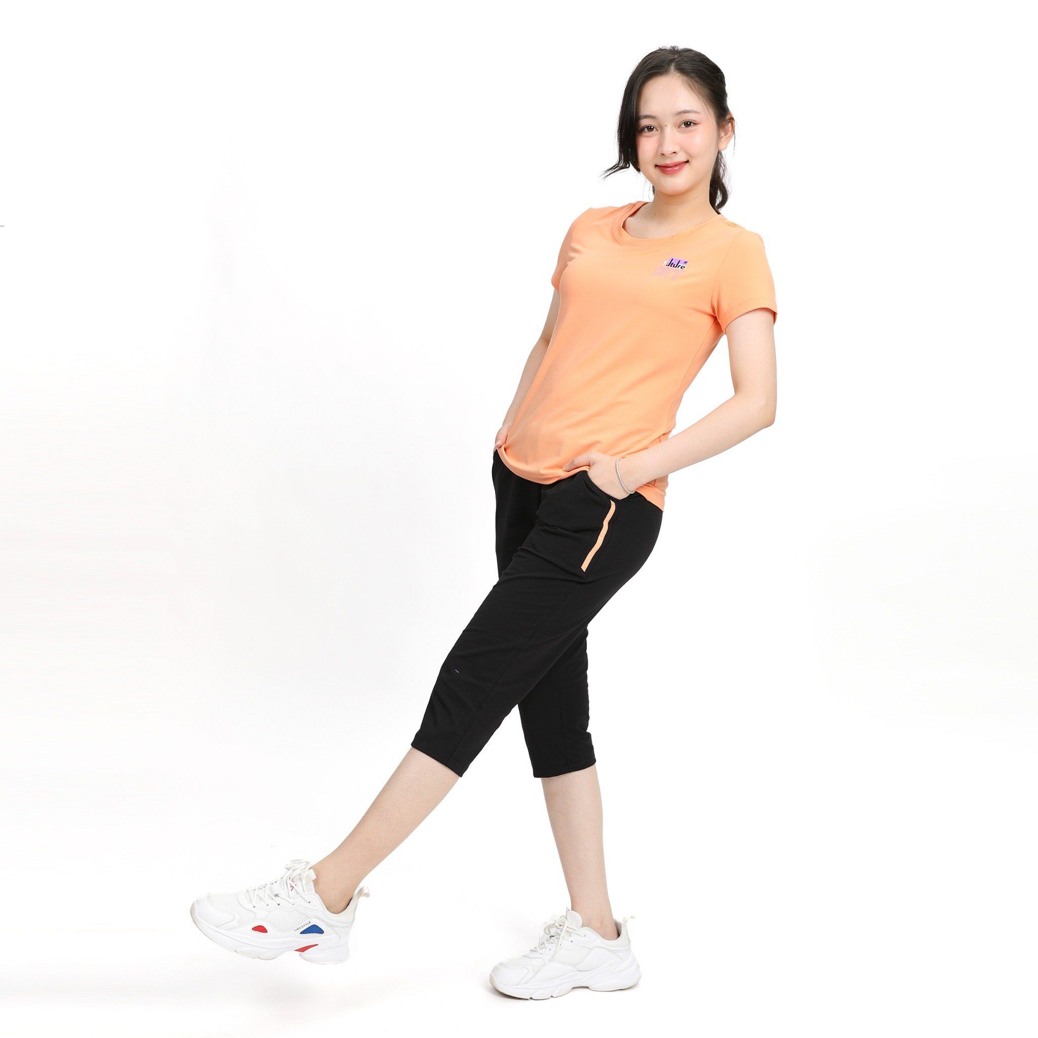 Set đồ bộ nữ kiểu quần lửng tay ngắn chất poly cát 314p 4280