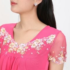Áo ngủ, Váy ngủ tay ngắn chất thun lạnh siêu bền 012p 8002