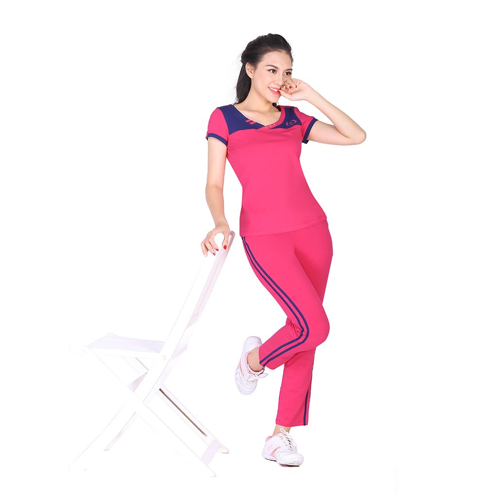 Đồ bộ nữ mặc nhà thể thao kiểu quần dài tay ngắn cotton 023p 1240