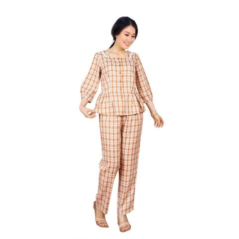 Set đồ bộ nữ kiểu quần dài tay lỡ chất kate 113p 3282