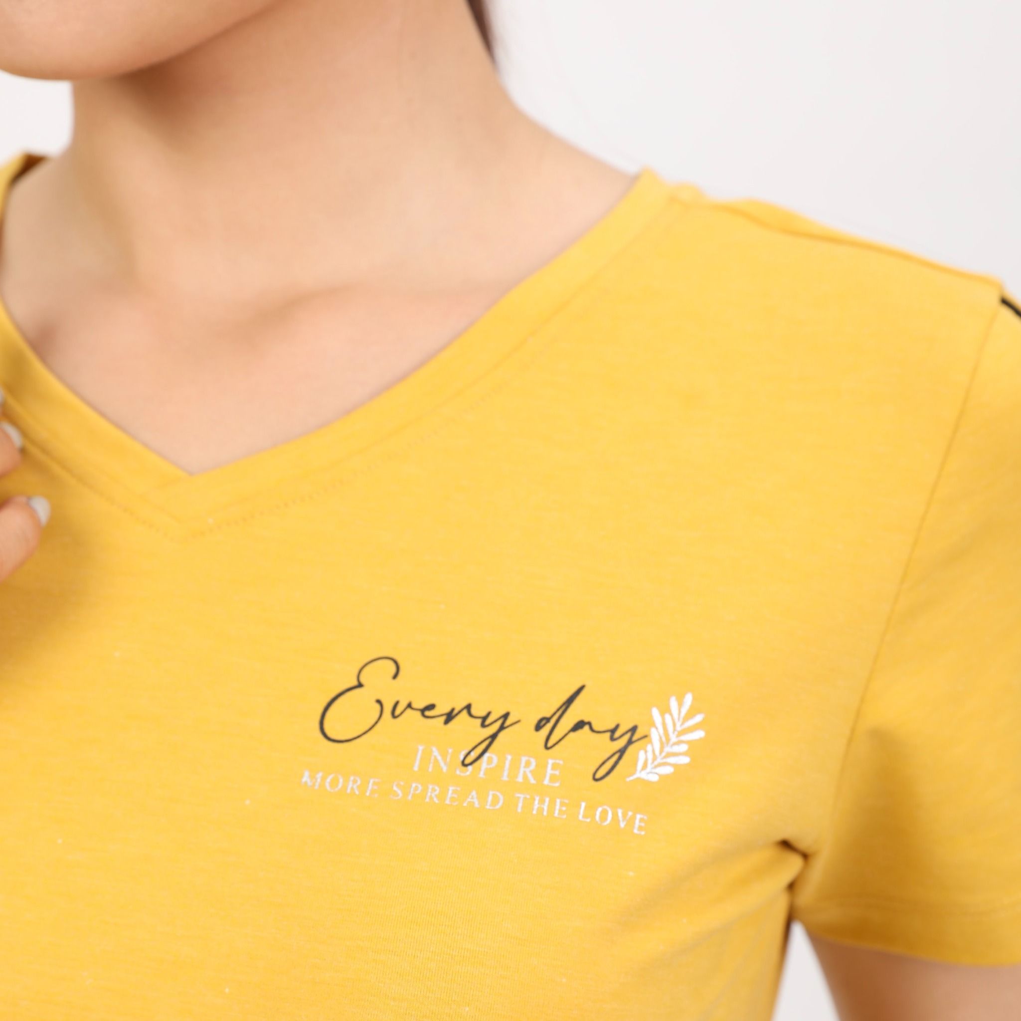 Set đồ bộ nữ kiểu quần dài tay ngắn Cổ Tim chất cotton cvc mát chất melan 193p 3392