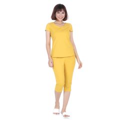 Đồ bộ nữ mặc nhà quần lửng tay ngắn cotton 024p 3450