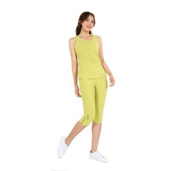 Set đồ bộ nữ kiểu quần lửng không tay chất cotton siêu mát 024p 4182