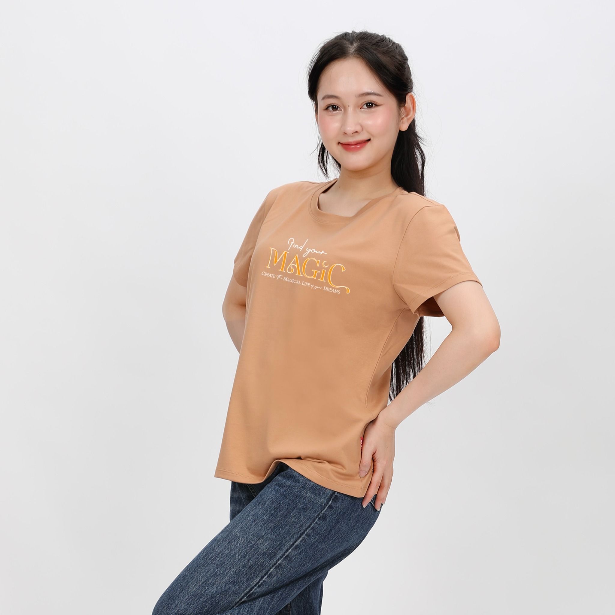 Áo thun nữ tay ngắn form suông chất cotton siêu mát 020p 0282