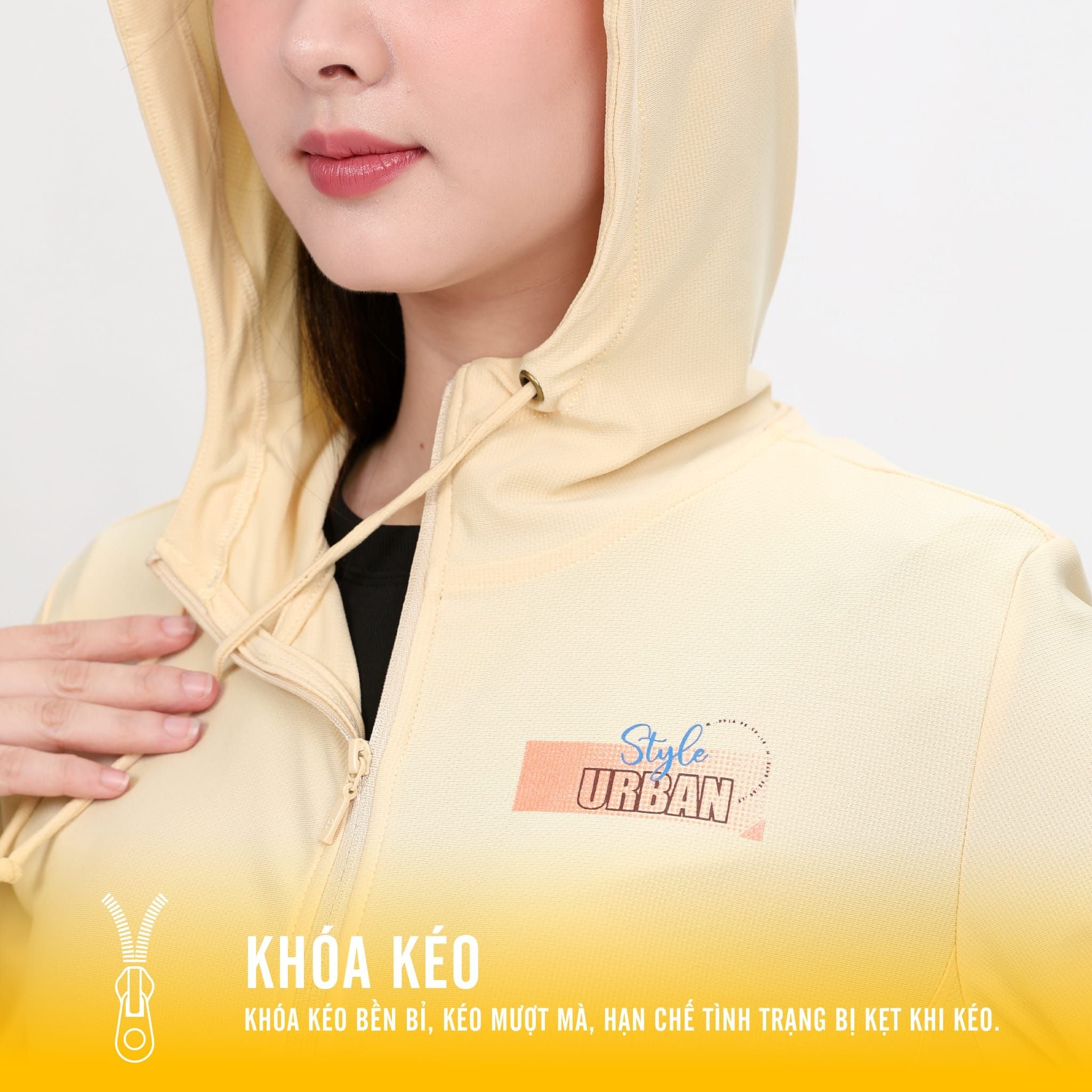 Áo khoác nữ chống nắng, chống UV có nón chất poly cát 311p 1270