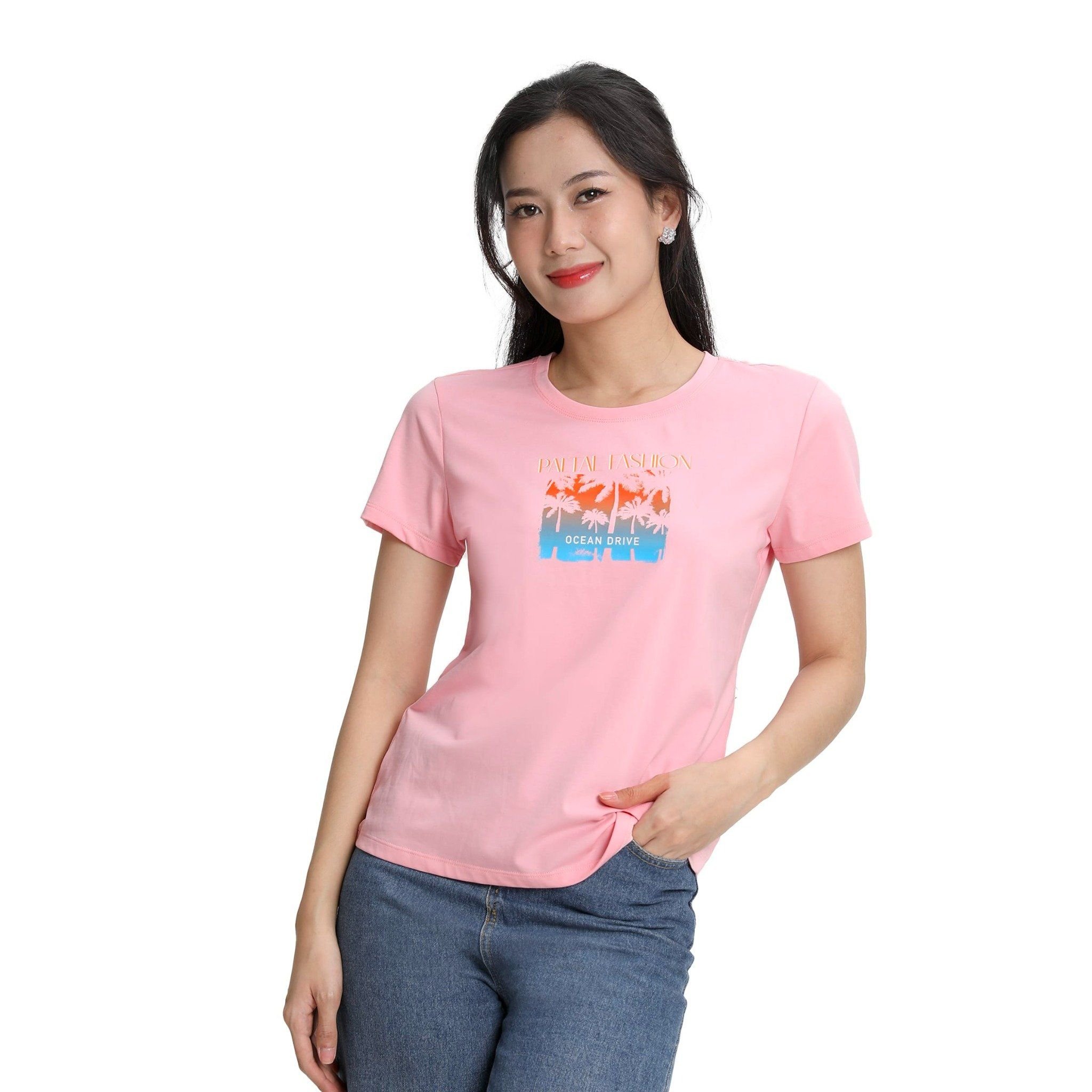 Áo thun nữ tay ngắn chất cotton siêu mát form suông 020p 1021