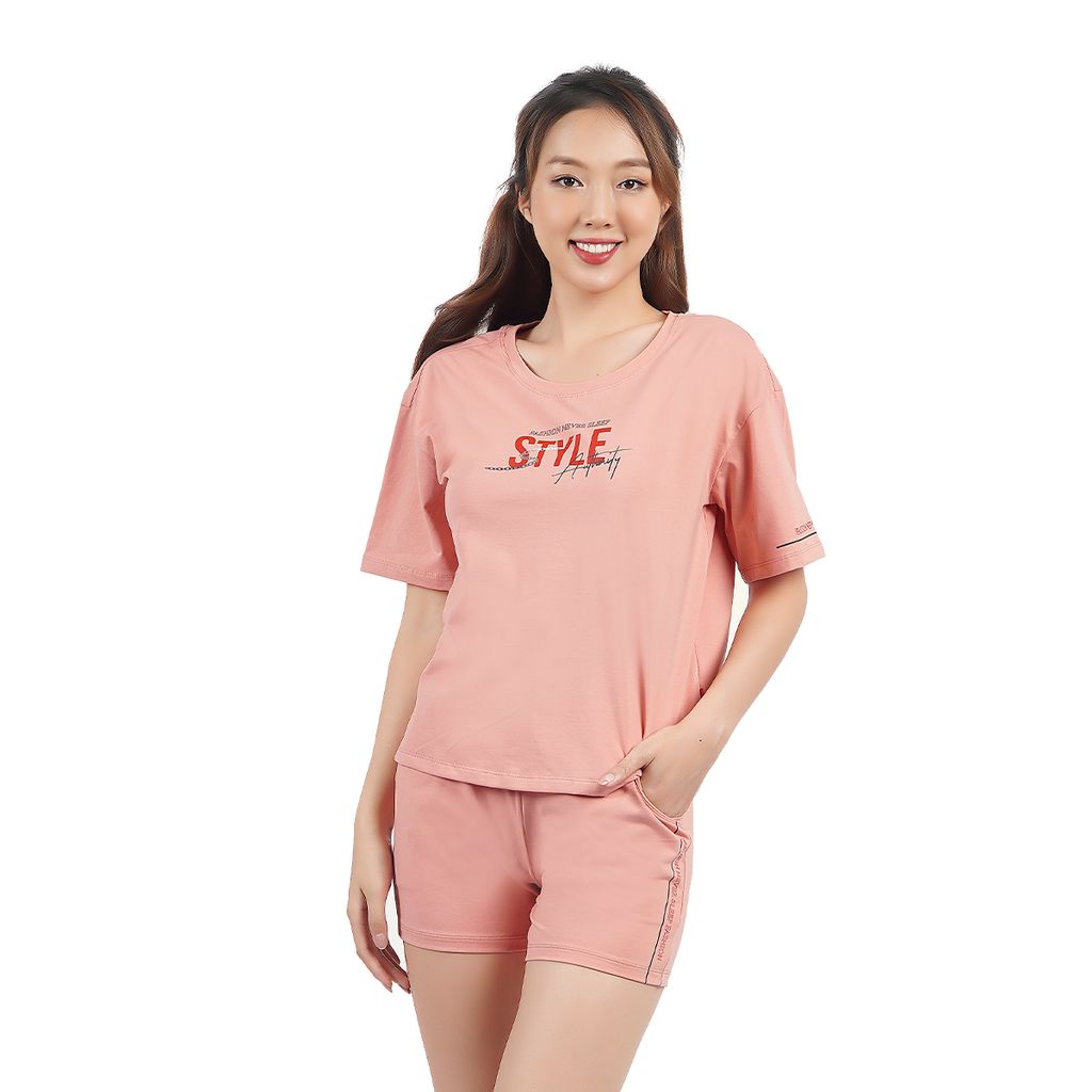 Đồ bộ ngủ nữ quần đùi tay ngắn cotton 025p 5088