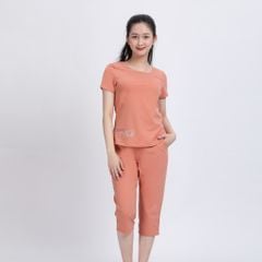 Set đồ bộ nữ kiểu quần lửng tay ngắn cotton cvc mát 194p 4270