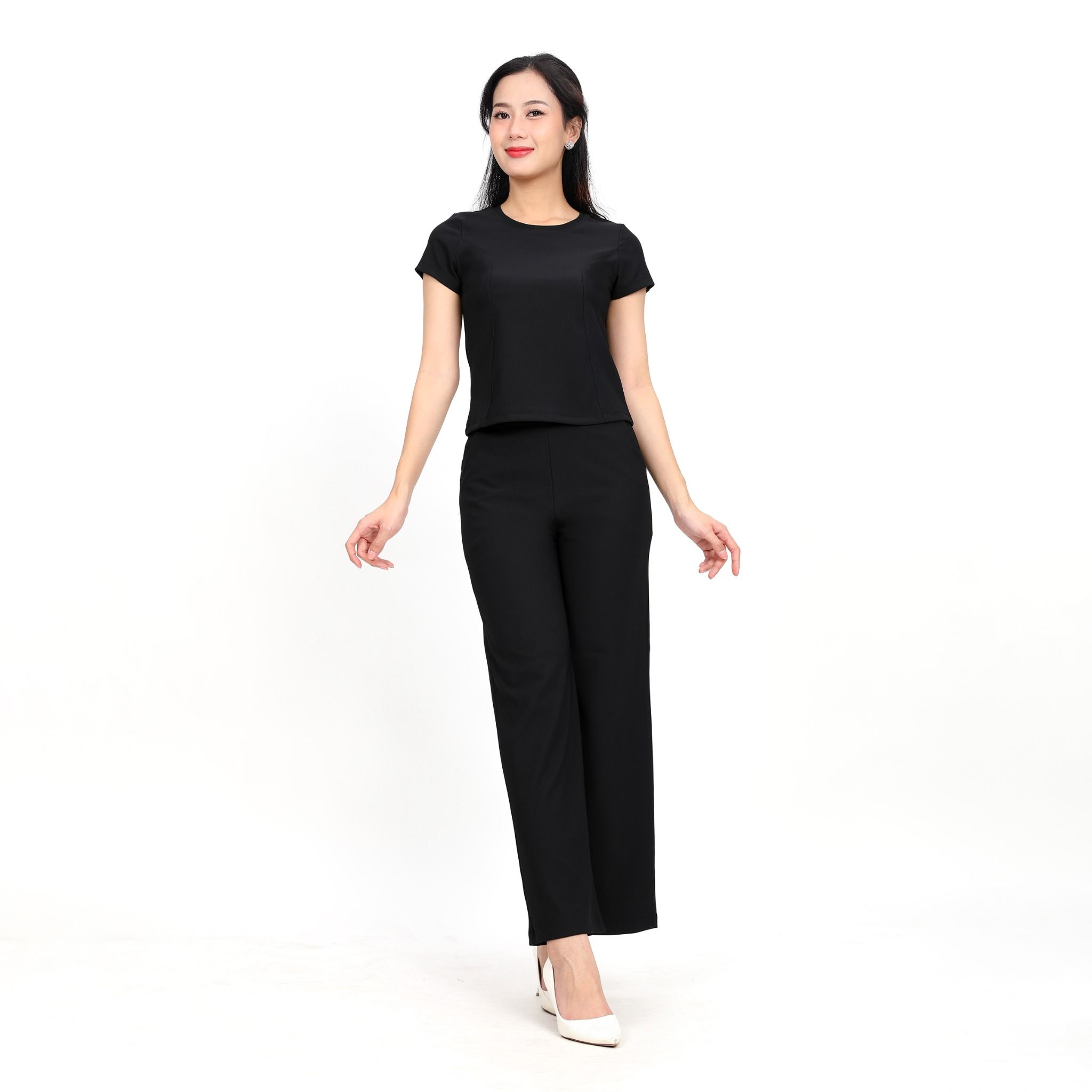 Set đồ bộ nữ kiểu quần dài tay ngắn chất rip chất cotton siêu mát 223p 3400