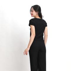 Set đồ bộ nữ kiểu quần dài tay ngắn chất rib chất cotton siêu mát 223p 3401