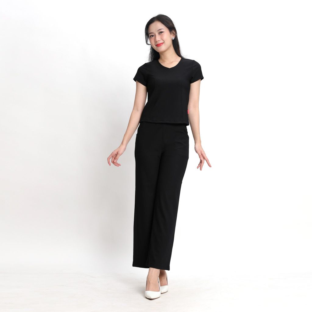 Đồ Bộ Nữ Kiểu Quần Dài Tay Ngắn Chất Rib Cotton 223p 3401