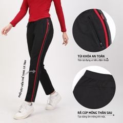 Quần thể thao nữ ống dài thun chất vảy cá cotton cvc mát 408p 8064