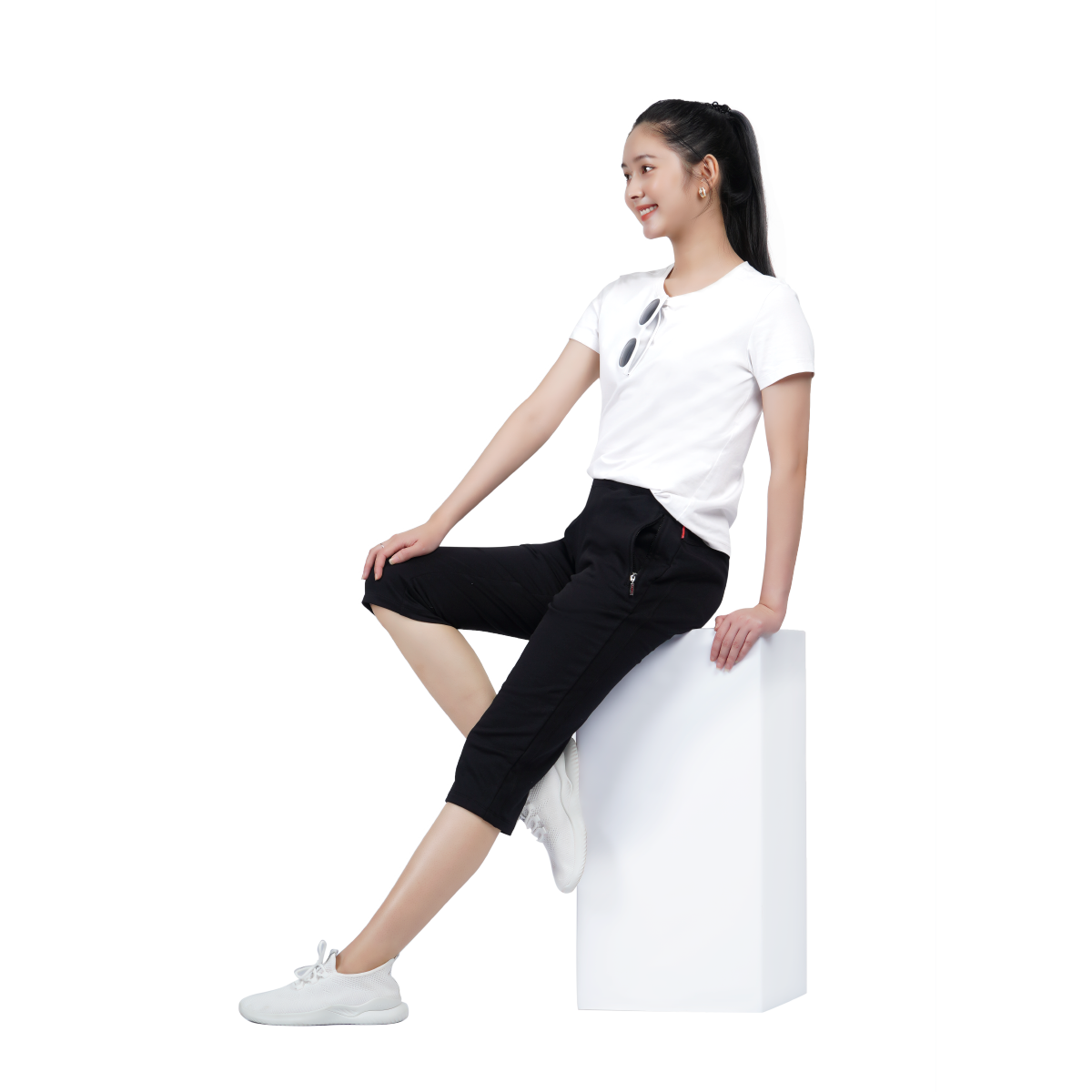 quần ống lửng chất vảy cá cotton siêu mát 408p 8049