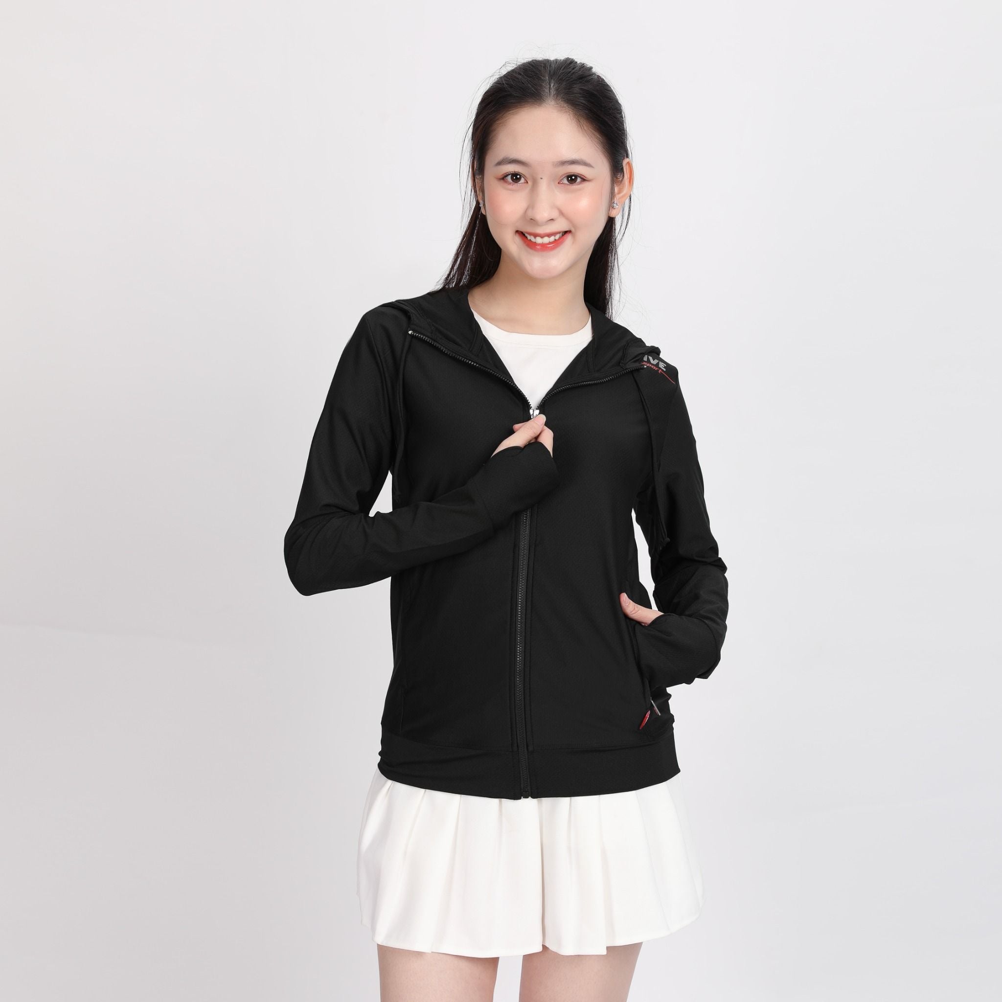 Áo khoác nữ chống nắng, chống UV chất poly mè 311p 1228