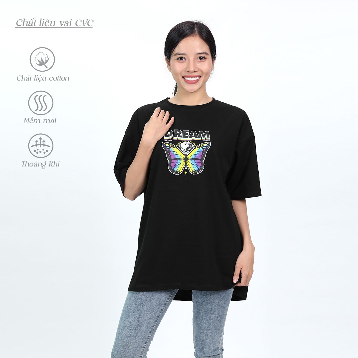Áo thun nữ tay ngắn chất cotton siêu mát form rộng 020p 0230