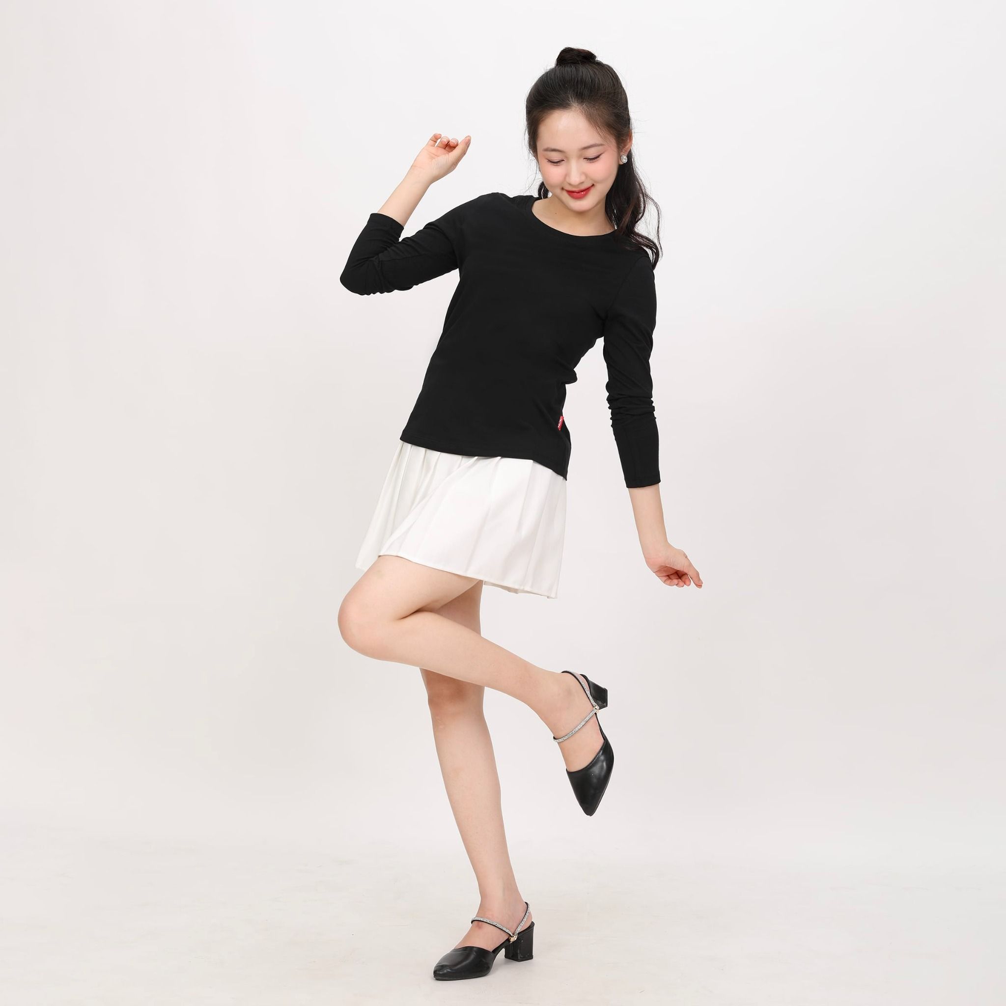 Áo thun nữ tay dài Cổ Tròn chất cotton siêu mát 020p 0263