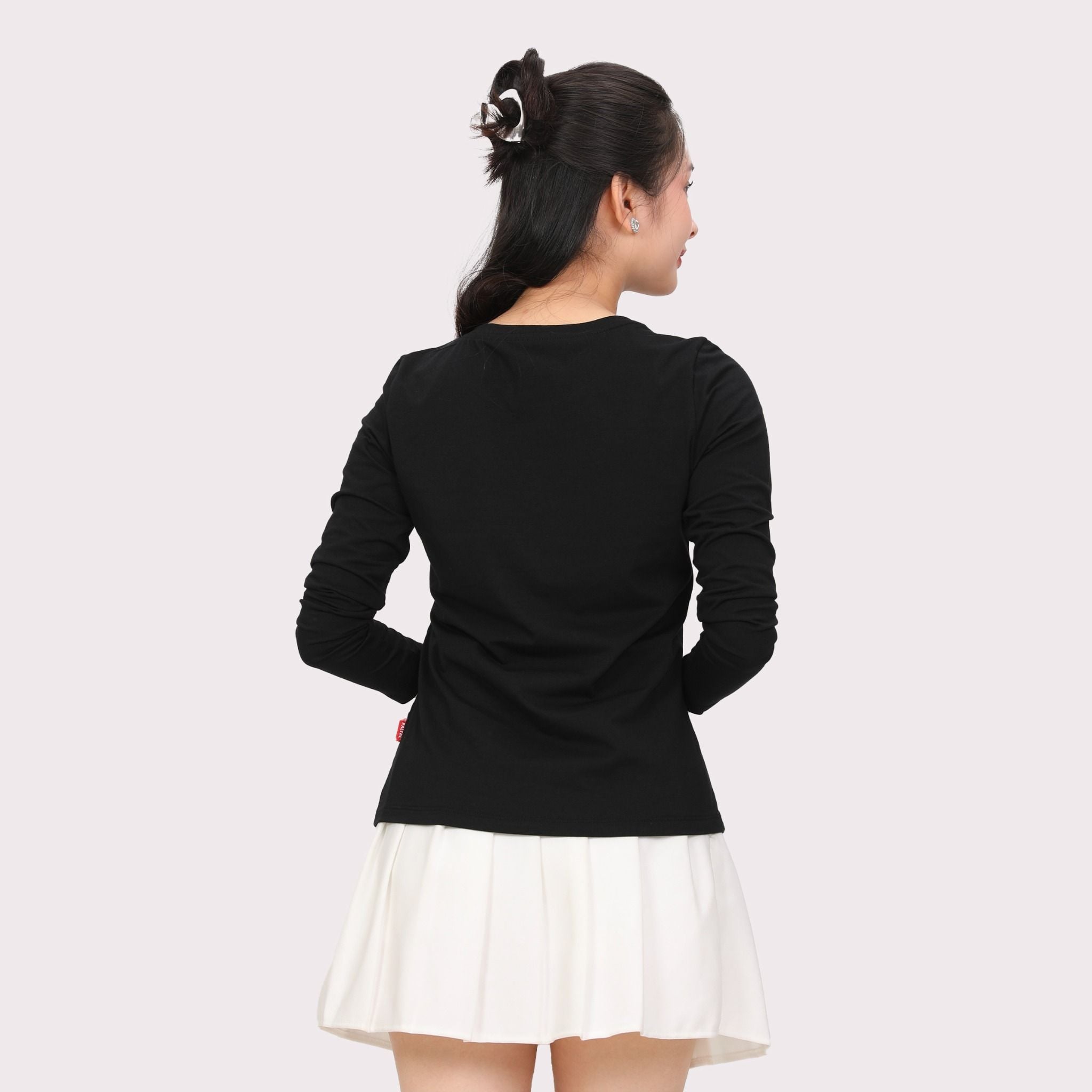 Áo thun nữ tay dài Cổ Tim chất cotton siêu mát 020p 0264