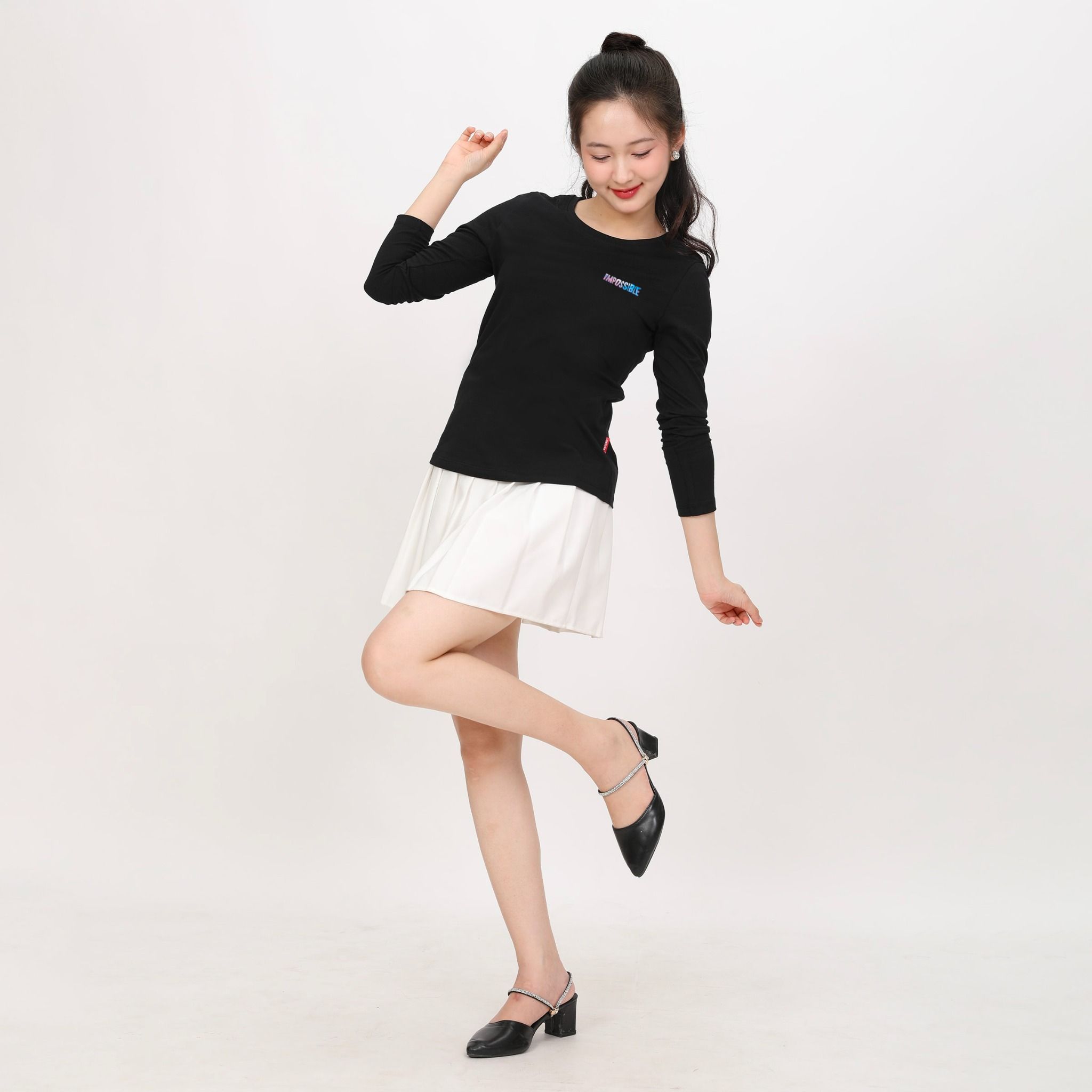 Áo thun nữ tay dài Cổ Tròn chất cotton siêu mát 020p 0270